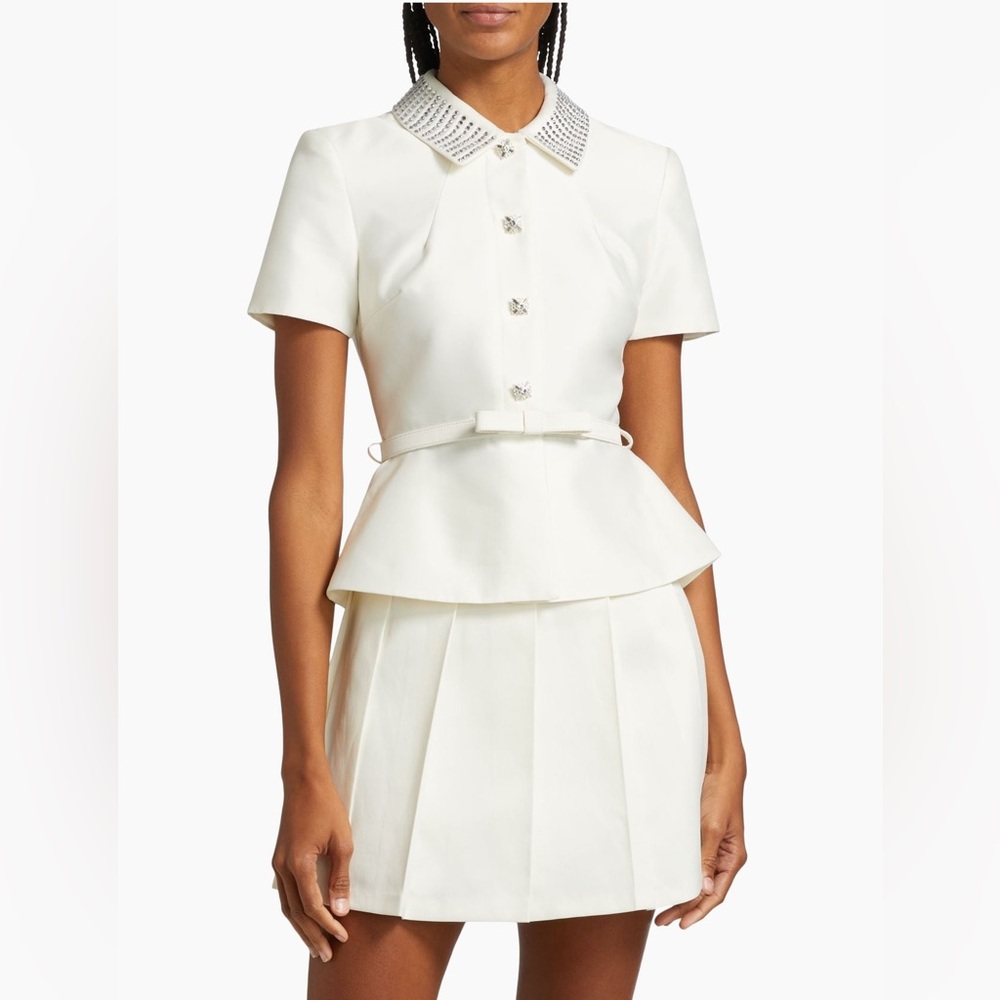 Self-Portrait
Diamante Taffeta Peplum Minidress